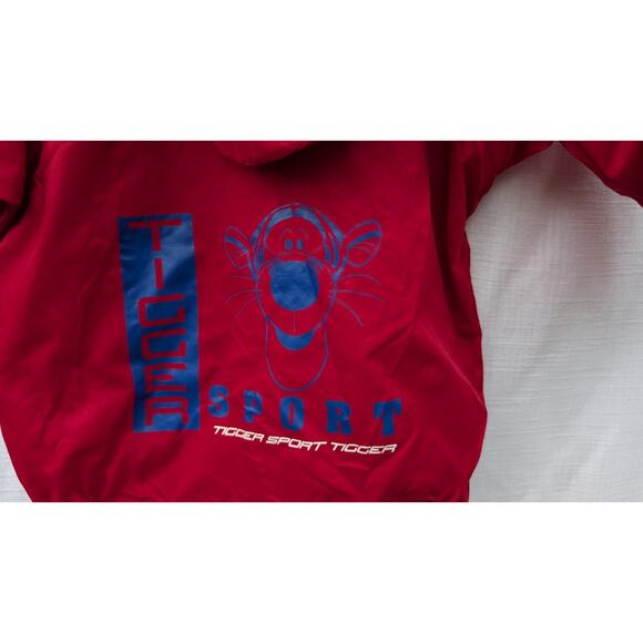 Disney Kids Tigger Sport Windbreaker Anorak 4/5 90s Winnie the Pooh Cartoon Y2K - Picture 4 of 7